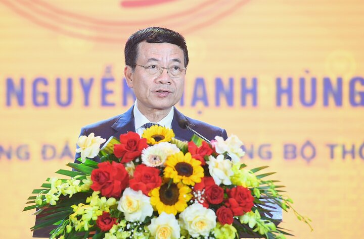 Bộ trưởng Thông tin và Truyền thông Nguyễn Mạnh Hùng. (Ảnh: Giang Huy)