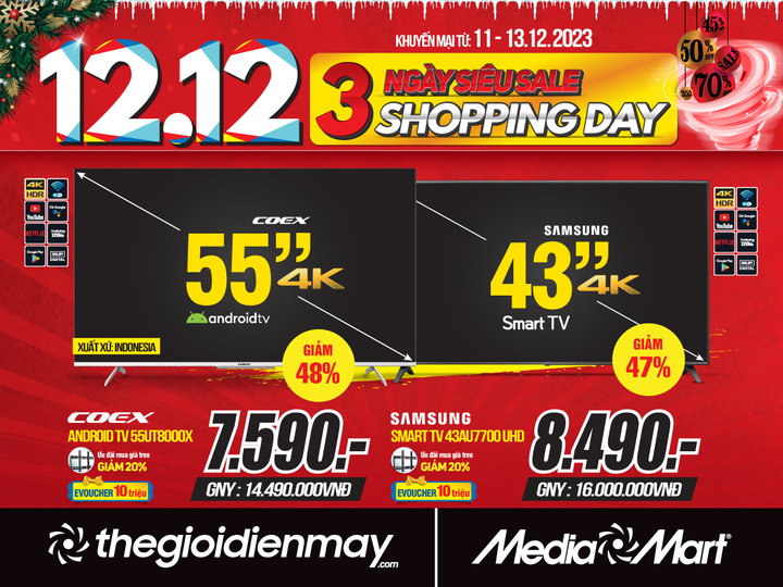 12/12 - 3 ngày siêu sale Shopping day, MediaMart giảm lớn đến 70% - 2