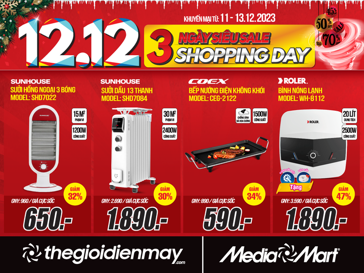 12/12 - 3 ngày siêu sale Shopping day, MediaMart giảm lớn đến 70% - 4