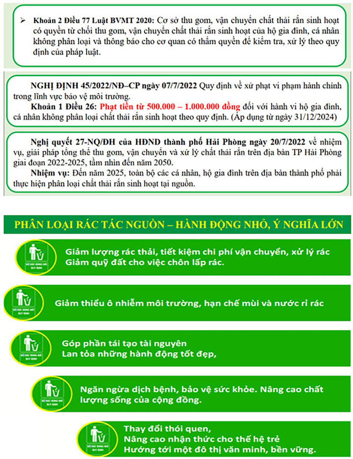 Công ty in ấn các tờ rơi phát cho người dân tuyên truyền về phân loại rác tại nguồn.