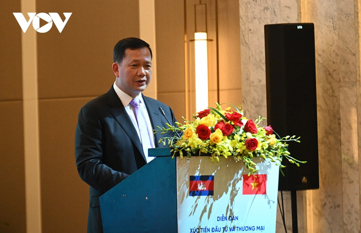 Thủ tướng Campuchia Hun Manet phát biểu tại Diễn đàn.