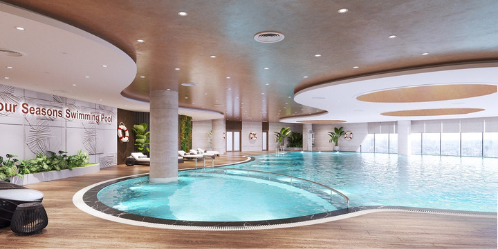 Hệ sinh thái tiện ích của Vinhomes Sky Park với vườn trên không, bể bơi 4 mùa trong nhà là những đặc quyền lần đầu tiên xuất hiện tại Bắc Giang.