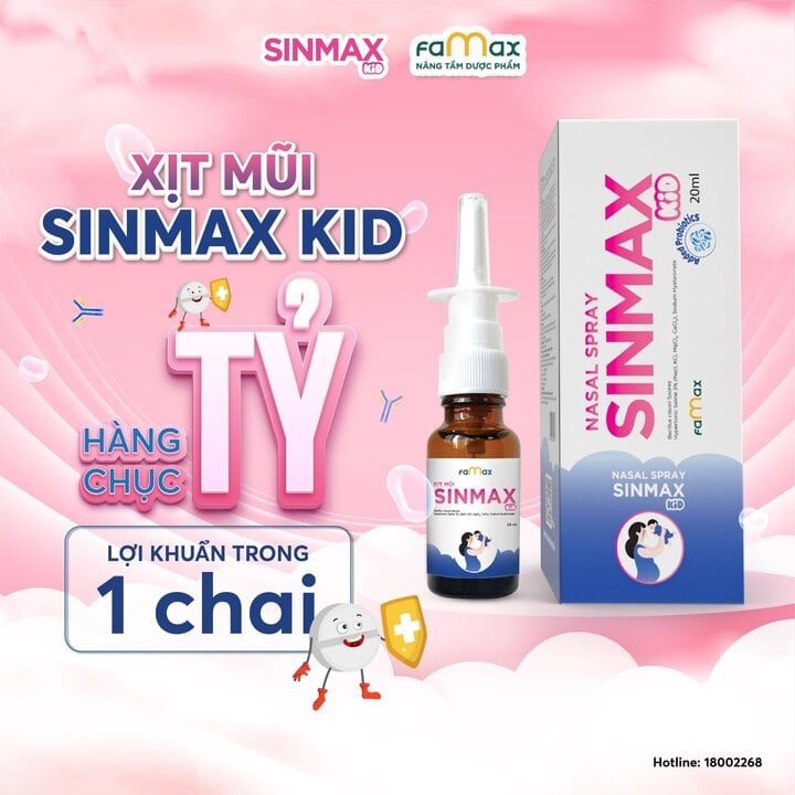 Xịt mũi Sinmax Kid: Xịt mũi an toàn cho trẻ nhỏ và bà bầu