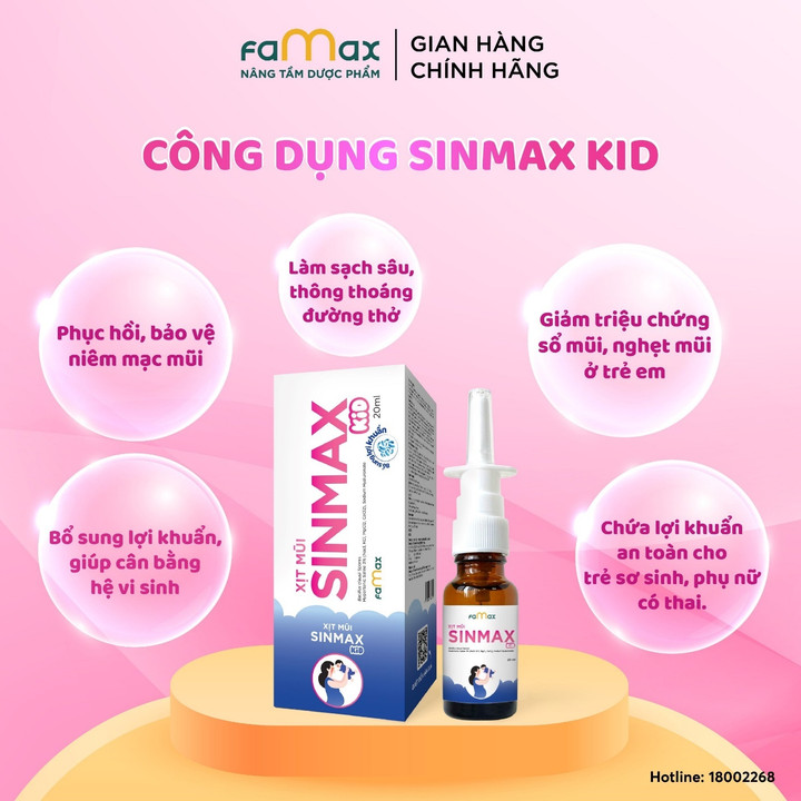 Xịt mũi Sinmax Kid: Xịt mũi an toàn cho trẻ nhỏ và bà bầu - 3