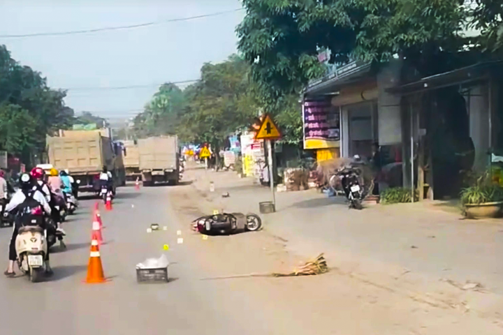 Hiện trường vụ tai nạn.