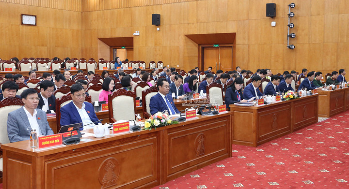 Các đại biểu tham dự Phiên họp. (Ảnh Cổng thông tin điện tử Thái Nguyên)