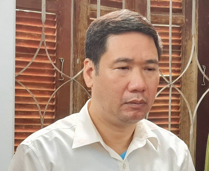 Cao Mạnh Thắng tại cơ quan điều tra. (Ảnh: CACC)