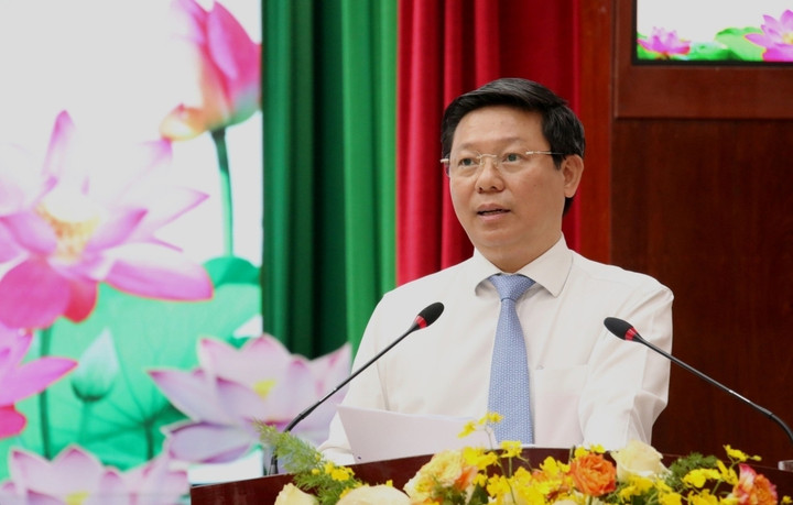 Ông Trần Thanh Lâm, Phó trưởng Ban Tuyên giáo Trung ương phát biểu kết luận Hội thảo. (Ảnh: Ban Tuyên giáo)