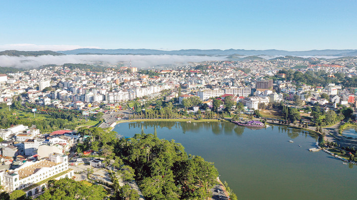 Đà Lạt góc nhìn từ trên cao. (Ảnh: Võ Trang/Báo Lâm Đồng)