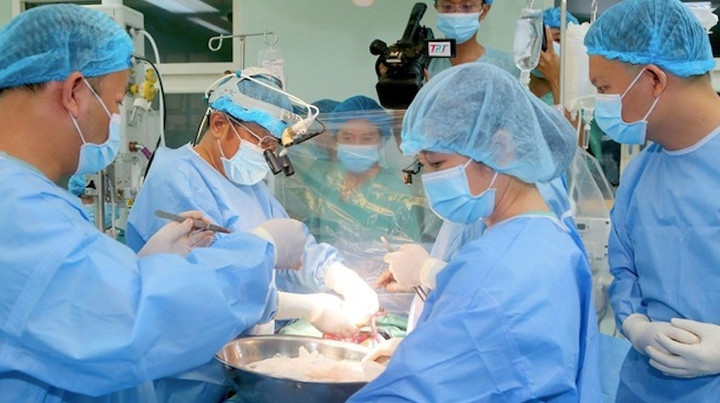Bệnh viện Trung ương Huế ghép tim cho bệnh nhân T.V.G, 31 tuổi ngày 6/7/2023 vừa qua. (Ảnh: BV Trung ương Huế)