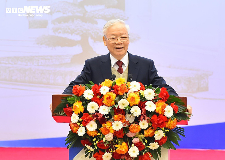 Tổng Bí thư Nguyễn Phú Trọng phát biểu chỉ đạo hội nghị.