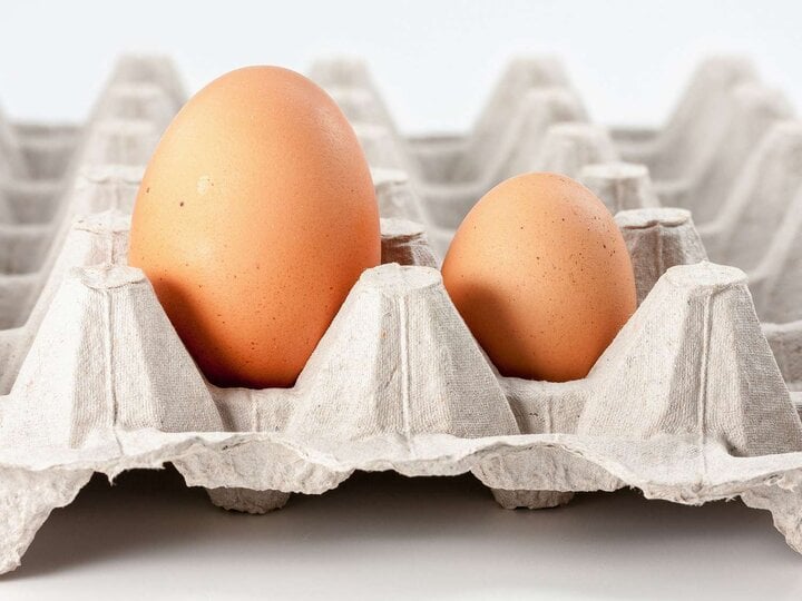 Khi mua trứng nên chọn trứng to hay trứng nhỏ? Kích thước không ảnh hưởng đến chất lượng trứng, bạn nên quan tâm nhiều hơn đến độ tươi. (Ảnh: Allrecipes)
