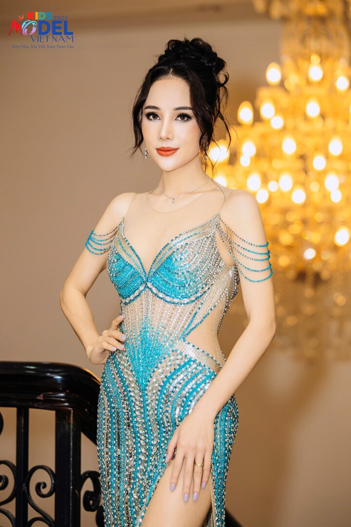 Hoa hậu Hoàng Thanh Loan - trưởng ban tổ chức cuộc thi "Siêu mẫu nhí Việt Nam toàn cầu 2023".