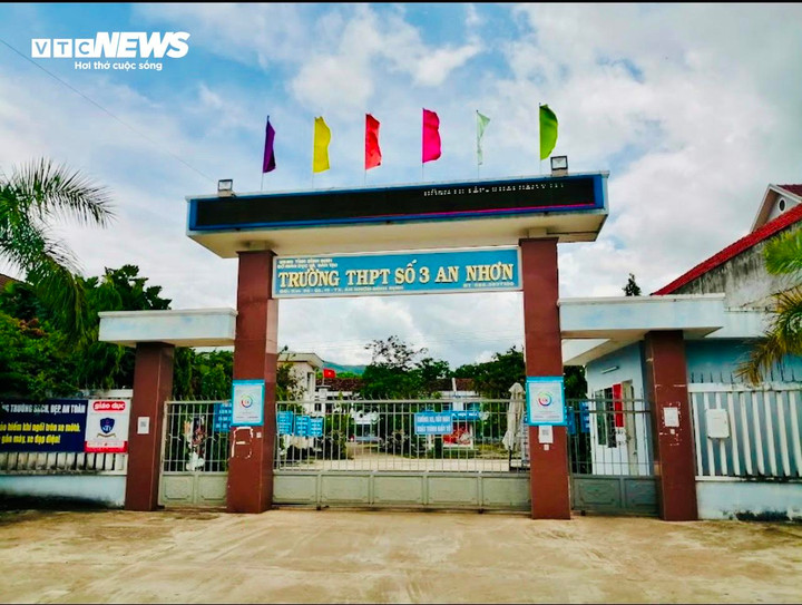 Trường THPT An Nhơn 3, TX An Nhơn (Bình Định) nơi xảy ra sự việc trên.