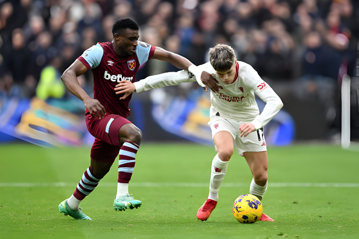 Garnacho được tạo cơ hội tốt nhất từ đầu trận. (Ảnh: Getty Images)