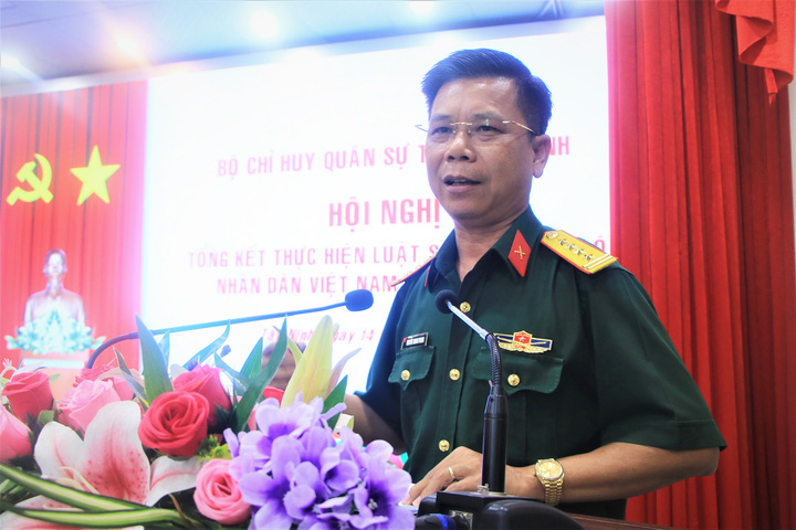 Đại tá Nguyễn Thanh Phong - Chính ủy Bộ Chỉ huy quân sự tỉnh Tây Ninh.
