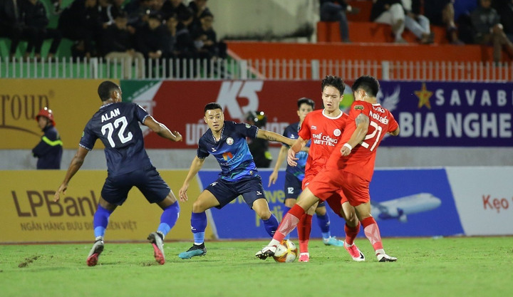 Thể Công Viettel thua trận đầu tiên dưới thời HLV Thomas Dooley. (Ảnh: VPF)