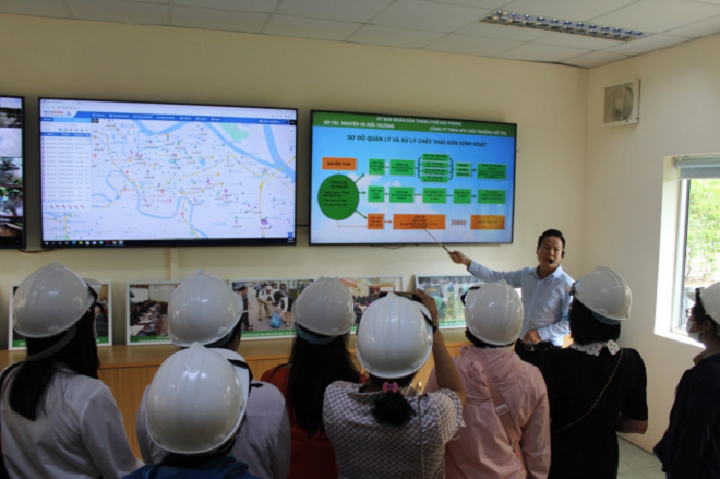 Phối hợp KLHXLCT Tràng Cát đón đoàn đại biểu của trường Đào tạo cán bộ - Bộ TN&MT xuống thăm quan và học tập tại Tràng Cát.