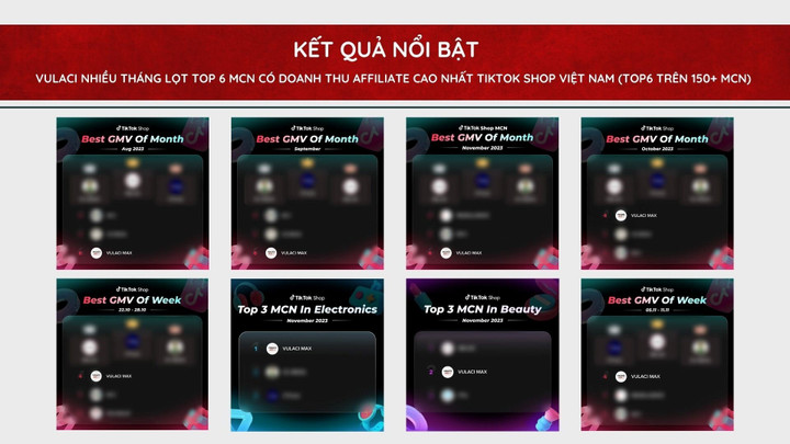 Một số thành tích nổi bật của VULACI MAX (Nguồn: VULACI MAX)