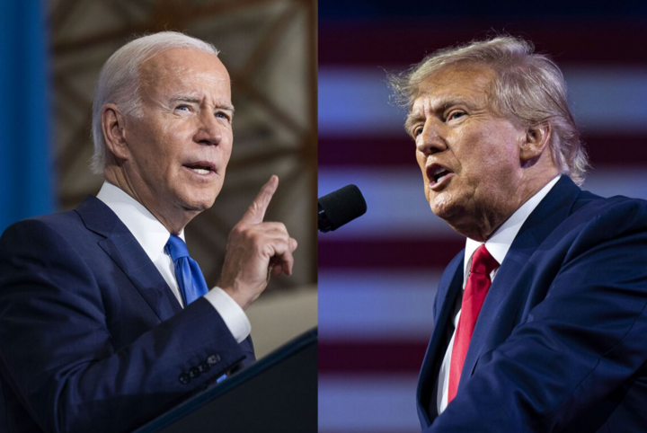 Cuộc bầu cử Tổng thống Mỹ năm 2024 được dự đoán sẽ là màn tái đấu giữa cựu Tổng thống Donald Trump và Tổng thống Joe Biden. (Ảnh: Bloomberg)