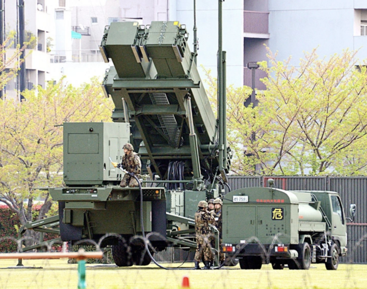 Hệ thống đánh chặn tên lửa Patriot Advanced Capability-3 (PAC-3) được triển khai tại Tokyo, Nhật Bản. (Ảnh: Getty)