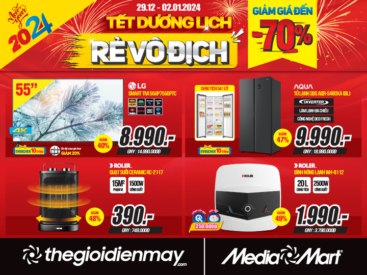 Siêu thị điện máy giảm đến 70% dịp Tết Dương lịch - 1