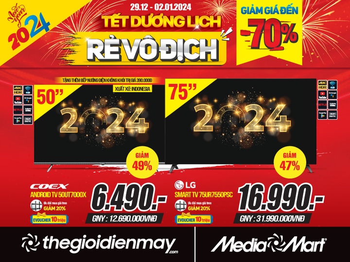 Siêu thị điện máy giảm đến 70% dịp Tết Dương lịch - 2