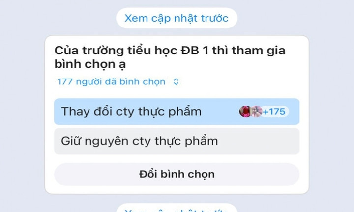 Phụ huynh lập nhóm yêu cầu thay đổi công ty cung cấp thực phẩm cho nhà trường.jpg