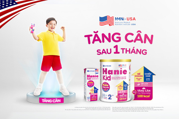 Hanie Kid - Dinh dưỡng Y học được chứng minh giúp trẻ tăng cân sau 1 tháng - 1