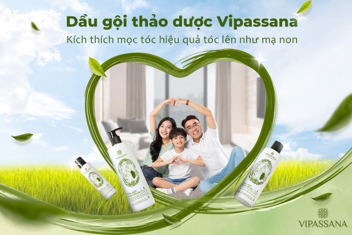 Dầu gội thảo dược Vipassana - Kích thích mọc tóc hiệu quả - 1