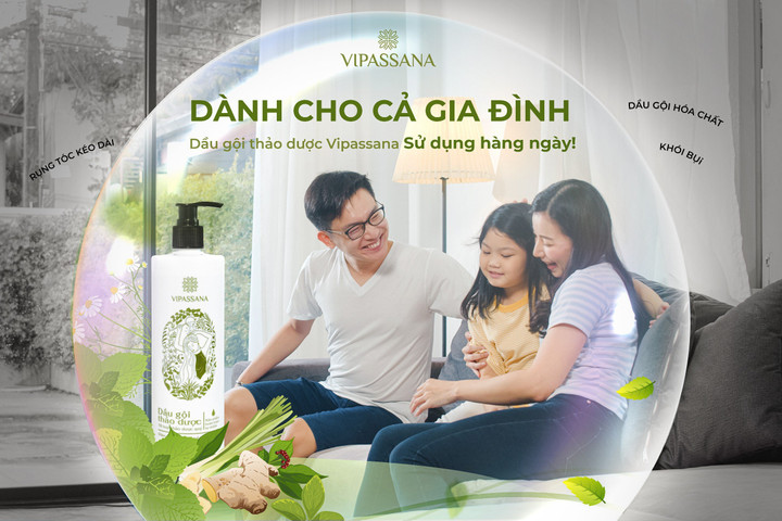 Dầu gội thảo dược Vipassana - Dành cho cả gia đình sử dụng hàng ngày - 1