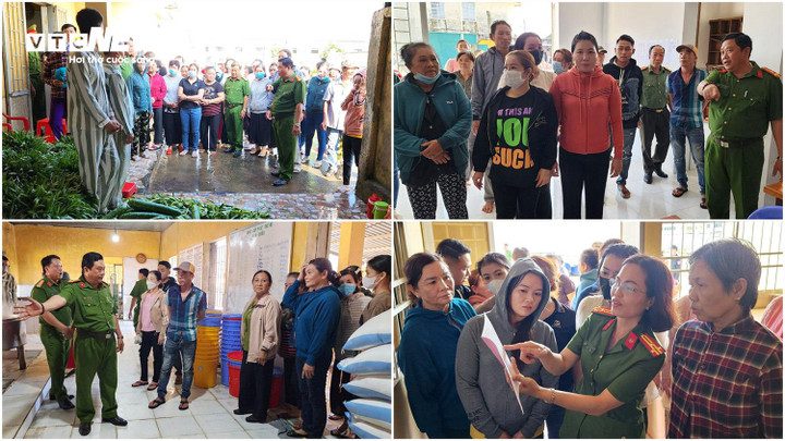 Người nhà phạm nhân được Ban lãnh đao, chỉ huy Trại giam Kênh 7 dẫn thăm nơi ở, nơi khám bệnh, bếp ăn và thư viện đọc sách dành cho các phạm nhân ở Phân trại số 2.