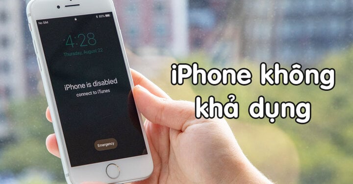 Làm gì khi iPhone gặp lỗi 'không khả dụng'? (Ảnh minh họa)