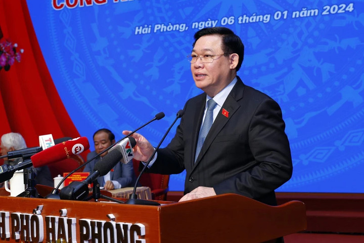 Chủ tịch Quốc hội Vương Đình Huệ. (Ảnh: TTXVN)