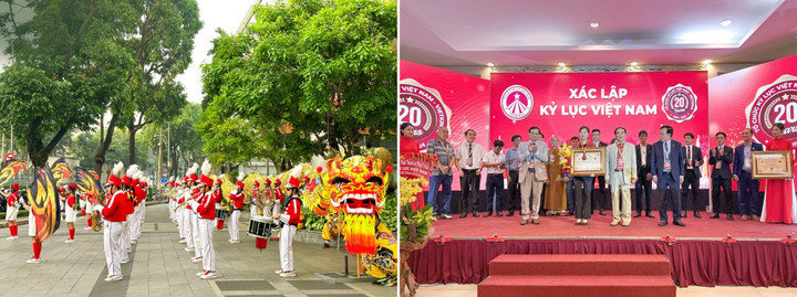 Khung cảnh long trọng của buổi lễ diễn ra sáng 6/1 bởi Tổ chức kỷ lục Việt Nam (VietKings).