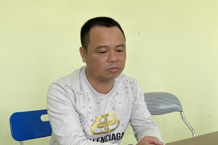 Vũ Đăng Thủy tại cơ quan công an. (Ảnh: Công an Bắc Kạn)