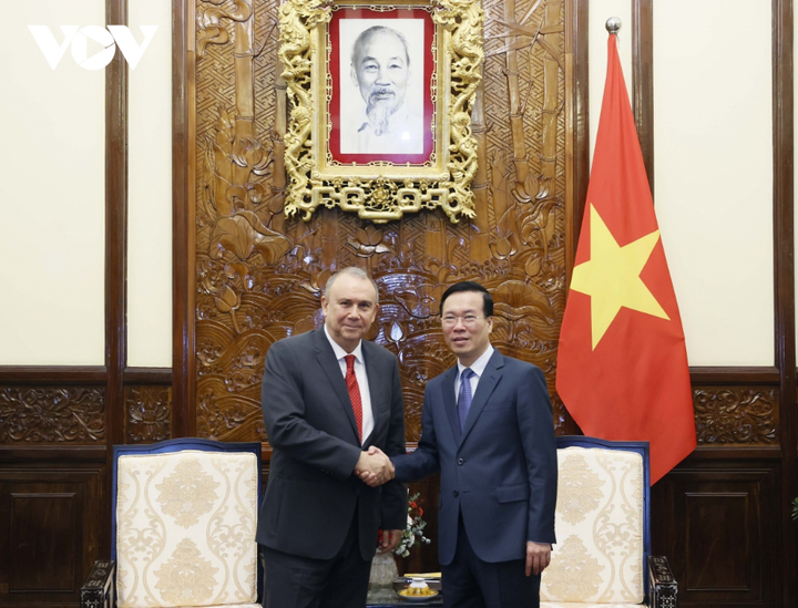 Chủ tịch nước Võ Văn Thưởng tiếp Đại sứ Peru, ông Augusto Morelli.