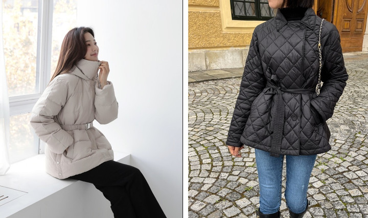 Áo phao chiết eo dành cho những cô nàng nữ tính.