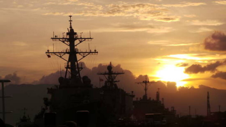 Hình ảnh tàu Mỹ cập cảng Rivera ở Vịnh Subic, Philippines. (Ảnh: Getty)