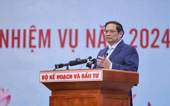 Thủ tướng Phạm Minh Chính chỉ đạo Bộ KH&ĐT làm tốt hơn nữa việc kiến tạo phát triển, thúc đẩy khởi nghiệp, đổi mới sáng tạo. (Ảnh: VGP/Nhật Bắc)