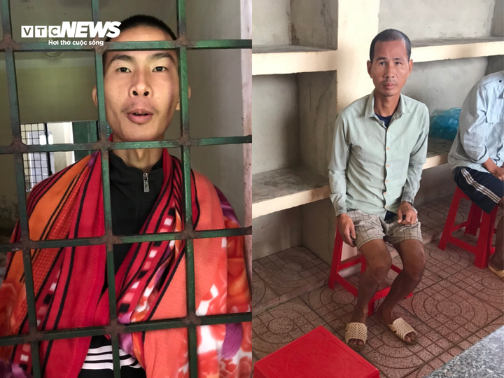 Võ Nhân Dân (phải) và Võ Quốc Huy (trái) tại trại tâm thần. (Ảnh: Trọng Tùng)