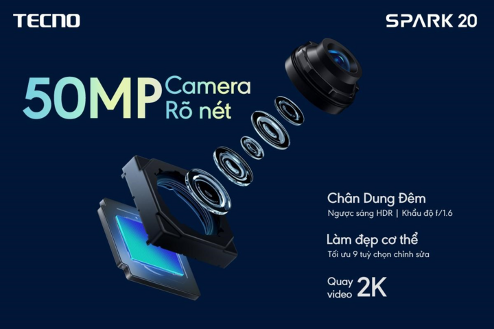SPARK 20 với nâng cấp Camera vượt trội trong phân khúc giá.