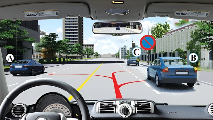 Lái xe dừng ở vị trí nào là đúng quy tắc giao thông? - 1