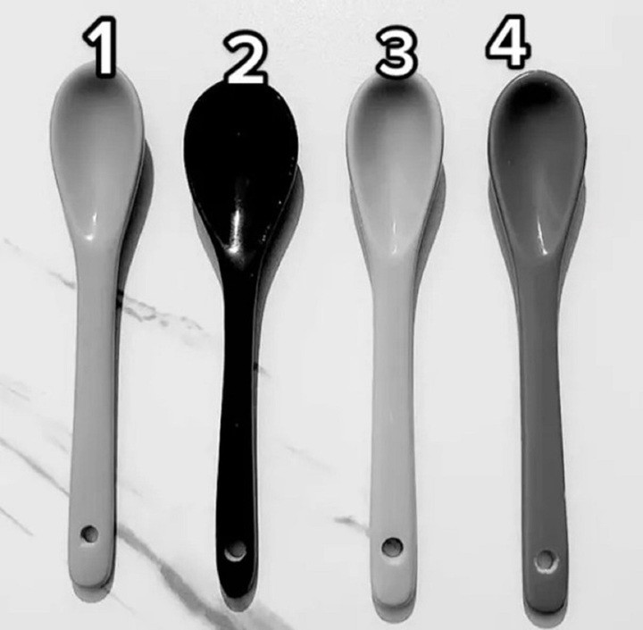 Theo bạn chiếc thìa nào màu đỏ?