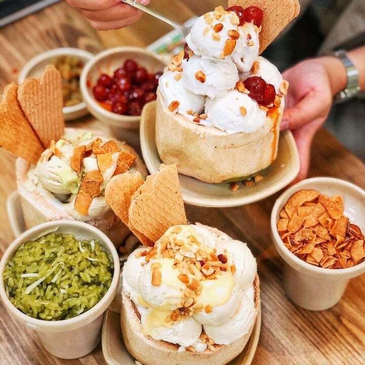 Kem dừa Hồ Tây. (Ảnh sưu tầm)