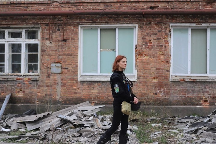 Liz Olegov ở Lyman, Ukraine.
