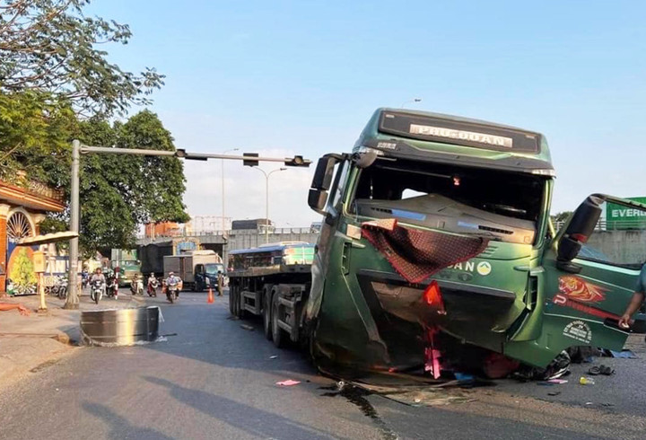 Hiện trường vụ tai nạn. (Ảnh: Phúc Văn)