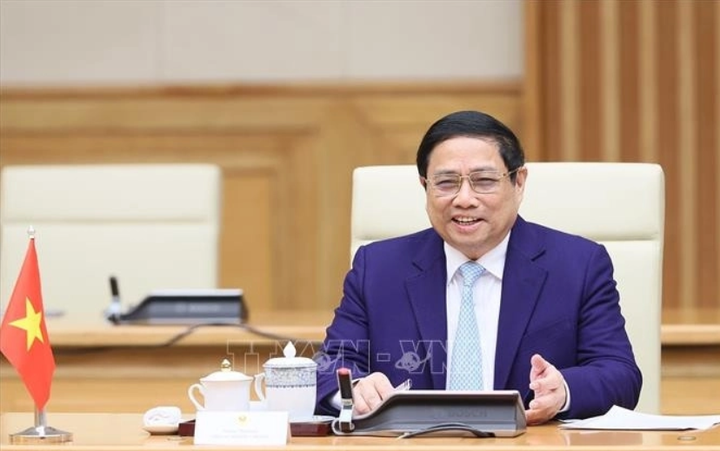 Thủ tướng Phạm Minh Chính và Tổng thống Đức nhất trí tăng cường khuyến khích doanh nghiệp Đức đầu tư vào Việt Nam. (Ảnh: TTXVN)