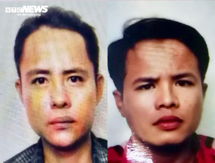 Nguyễn Hữu Oai (trái) và Nguyễn Hữu Như. (Ảnh Công an cung cấp)