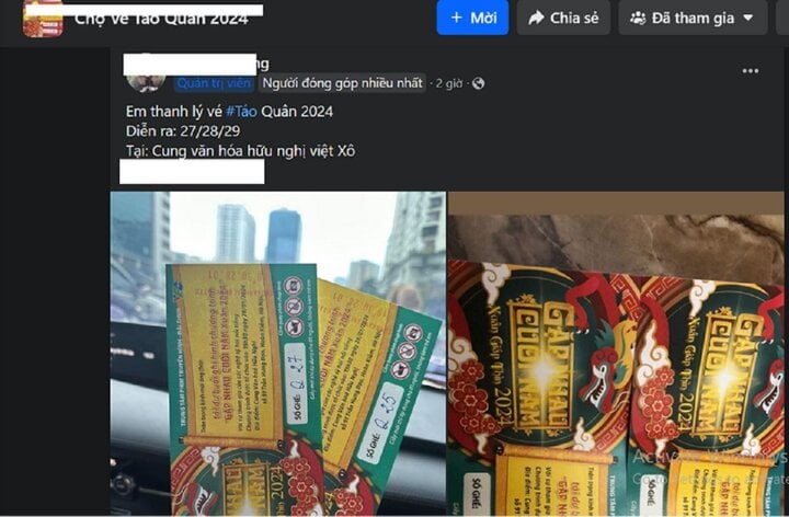 Các giao dịch mua bán vé xem ghi hình Táo quân 2024 tràn lan trên mạng xã hội.